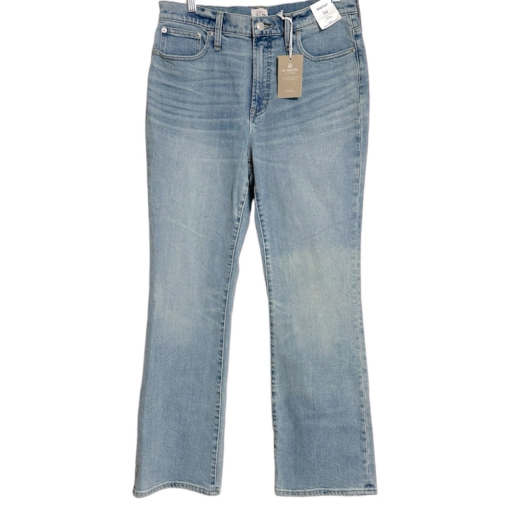 J Crew NWT Full Length Light Seacoast Wash Pocket Perfecting Bootcut Jeans SZ 30 - Picture 5 of 15